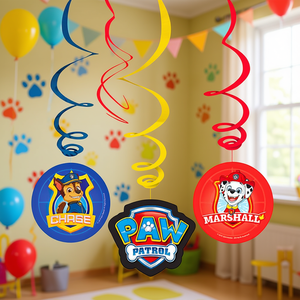 Décorations murales suspendues Paw Patrol, 3 pièces, décorations murales pour fête, Chase Marshall, logo Paw Patrol - Product Image 3