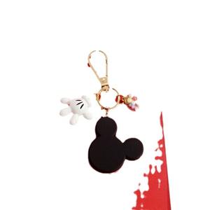 Ensemble de <span class=keywords><strong>porte</strong></span>-clés souris en silicone mignon avec breloque bulle à paillettes pour sacs et clés - Product Image 2