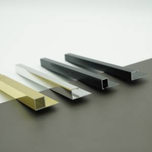1.0 मिमी आधुनिक डिजाइन एल्यूमीनियम मिश्र धातु एम्बेडेड वर्ग टाइल किनारे ट्रिम्स प्रोफाइल अपार्टमेंट सजावट फिटिंग के लिए थोक - Product Image 6