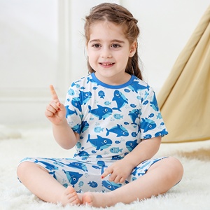 Michley – Ensemble de vêtements pour enfants 2 pièces, personnalisé avec logo OEM, en fibre de bambou douce, motif animaux mignons, vente en gros directe usine, 2-8 ans - Product Image 2