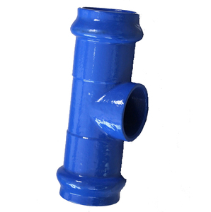 Factory Customize Ductile Iron <b>PVC</b> Double Socket Fittings Tee With Thread Branch - Product Image 2
