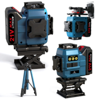 Niveau laser vert rotatif automatique industriel à 16 lignes, jauge de niveau laser horizontal à 360 degrés pour le plâtrage des murs