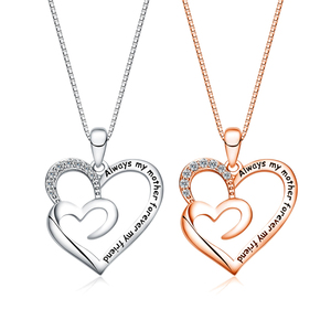 GP121 Sempre Mia Madre Per Sempre Mia Amica Ciondolo a Cuore per Collana <span class=keywords><strong>Gioielli</strong></span> Speciali per Donne Regali per la Festa della Mamma - Product Image 1
