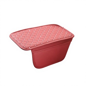 Reposabrazos Universal de Cuero para Coche, con Diseño de Diamantes, Protector <span class=keywords><strong>Central</strong></span>, Resistente al Desgaste y con Patrón Elevador - Product Image 1