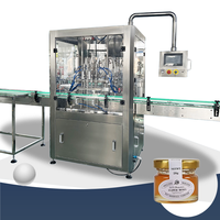 Machine automatique de remplissage et de bouchage de liquides et de pâtes pour crème, huile, miel, sauces, pots, bouteilles, remplisseuse de bouteilles