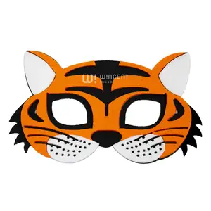 Maschere animali in feltro a tema giungla maschera per cani in feltro carino maschera di Halloween per bambini in feltro