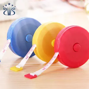 RTS 1.5m/45cun promotional colorful retractable small round tailor tape measure patchwork ruler