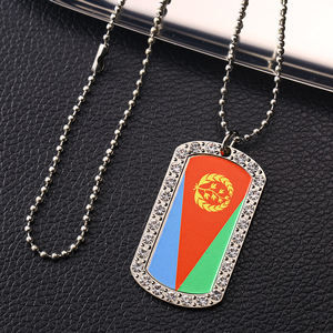 Impresora uv personalizada de metal, diseño simple y divertido, etiqueta de perro con diamantes de imitación - Product Image 3