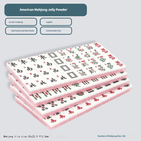Jeu de Mahjong Américain Portable Série Jelly Style Juif, Ensemble Complet avec Tuiles de Jeu à Tenir en Main pour Divertissement Domestique en Intérieur