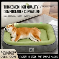 Coussin pour animaux de compagnie en polaire épaisse et lavable pour l'hiver, avec housse amovible, lit pour chien non déformable pour chiens et chats de petite à grande taille