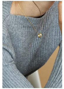 Unisex Classic Minimalist Brass 3A Zircon Claw Setting Lucky <b>Ring</b> Pendant <b>Necklace</b> Fashionable Geometric Link Chain 14K - Product Image 2