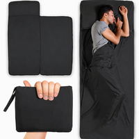 Sac de couchage léger pour adultes, idéal pour les voyages et l'hôtellerie, avec enveloppe anti-poussière, adapté à la randonnée