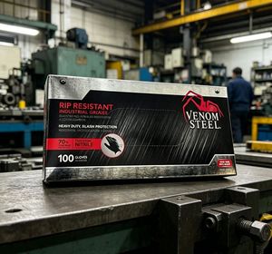 Guantes Industriales Resistentes a Desgarros Venom Steel, 100 Pares, Protección Contra Cortes de Alta Resistencia, Guantes de Trabajo Recubiertos de Nitrilo - Product Image 1