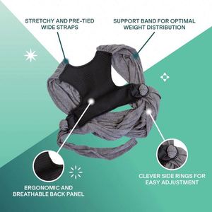 Muestra Gratuita de Portabebés Koala Babycare, Ajustable y Fácil de Usar Como una Camiseta - Portabebés Unisex para Bebés - Product Image 6