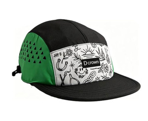 Gorra Deportiva Unisex Negra/Gris para Esquí al Aire Libre, con Logotipo Personalizado, 5 Paneles, de Nailon, Impermeable, Visera Plana, Sin Estructura, Transpirable - Product Image 5