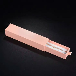 Wholesale Personalized Pink Jewelry Packaging Drawer <b>Gift</b> <b>Box</b> Custom Logo Luxury Cardboard Paper Jewelry <b>Box</b> - Product Image 3