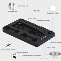 Station de Recharge pour Manettes PS5 YLW RGB, Double Chargeur Rapide avec Indicateur LED, Support d'Accueil pour Accessoires de Jeu