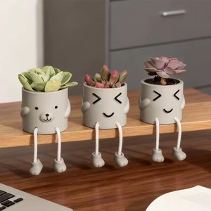Pot de fleurs multi-feuilles Eskimo Doll, objet décoratif pour plantes en pot créatives, décoration de bureau à domicile - Product Image 4