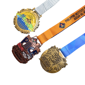 3D 2D标志设计你自己的压铸金属工艺品<span class=keywords><strong>3</strong></span>英寸第一名奖牌运动奖奖牌 - Product Image 3
