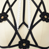 Vente en gros jeu de rôle lingerie noire sexy à gros seins érotique grande taille club fête Femme Lingeries sexy