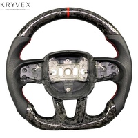 Volant sport personnalisé en fibre de carbone forgée Kryvex pour Dodge Charger 2020-2025, véritable perforé