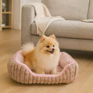 Cama Acogedora de Felpa para Perros, Colchón Acolchado Suave y Cálido Estilo Cuna para Mascotas Pequeñas y Medianas - Product Image 4