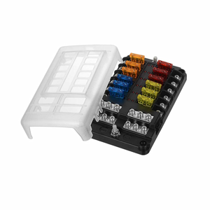 12V sigorta bloğu 12 devre sigorta kutusu kiti nemli geçirmez sigorta paneli ile deniz otomotiv motosiklet RV için Led uyarı göstergesi - Product Image 3