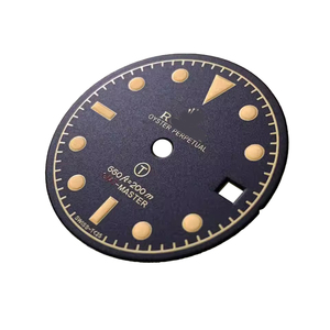 Quadrante per <span class=keywords><strong>Orologio</strong></span> Vintage 28.5MM in Acciaio Inossidabile Verde Luminoso con Calendario per Movimento NH35 NH36 - Product Image 5