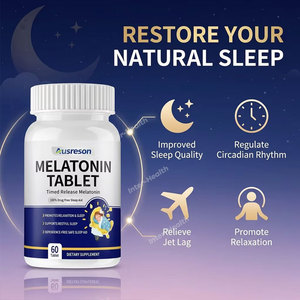 Ausreson OEM Comprimés de mélatonine de haute qualité, supplément alimentaire naturel pour le sommeil, <span class=keywords><strong>10mg</strong></span> 60mg, comprimés de mélatonine pour le sommeil - Product Image 2