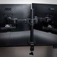 Support double moniteur entièrement réglable VESA 75x75/100x100 pour écrans d'ordinateur de 17 à 32 pouces