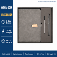 Set de Regalo de Cuaderno de Negocios con Logotipo Personalizable, Diario Creativo Personalizado, Set de Regalo de Cuaderno A5 con Hebilla