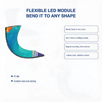 Mur vidéo LED flexible P1.86 intérieur 3840Hz, module pliable pour bars sportifs, casinos, gymnases, clubs de fitness, scènes, OEM personnalisé