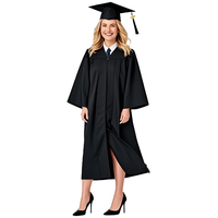 Robe de Cérémonie de Remise des Diplômes 2026 Mate en Polyester Unisexe pour Adultes – Tenue Académique Personnalisable pour Cérémonies Scolaires