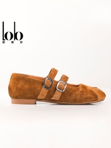 <span class=keywords><strong>Chaussures</strong></span> Mary Jane en cuir de vachette faites à la main, collection Printemps 2026, confortables, plates, couleur unie, à double bride fermée, légères - Product Image 2