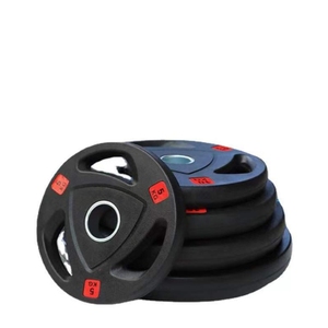Discos de Pesas y Discos Bumper para Entrenamiento de Fuerza y Uso en Gimnasios Domésticos, <span class=keywords><strong>con</strong></span> Hierro Fundido Recubierto de Goma Resistente - Product Image 1