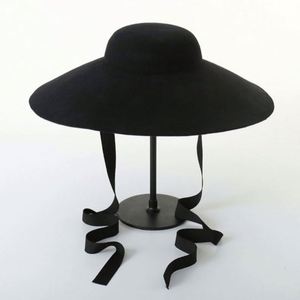 Ladies Wide Brim Wool Fedora Hat - Product Image 2