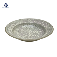 Assiettes et plats à large bordure de qualité commerciale, en porcelaine rustique, vaisselle pour dîners élégants, assiettes pour restaurants