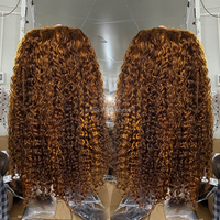 Perruque frontale en dentelle HD transparente 13x4, bouclée Pixie, couleur personnalisée, qualité 10A 12A, 18 pouces, densité 210, sans colle, en cheveux humains, vente en gros