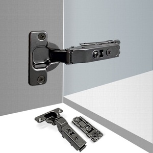 Bisagra hidráulica 3D ajustable con cierre suave, de clip, de dos vías, oculta, con placa de montaje lineal para muebles - Product Image 5