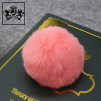 Pompons en peluche colorés de haute qualité, accessoires de fourrure d'animaux, peluche, véritable lapin, 30 cm