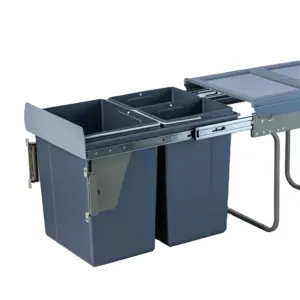 Foldable cabinet dust rubbish garbage plastic bins kitchen trash waste bin