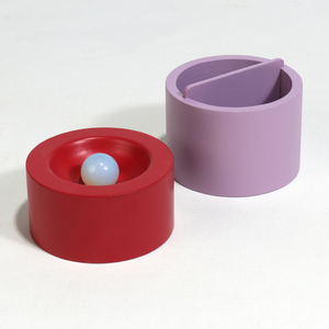 Nhà máy bằng gỗ FSC BSCI tùy chỉnh xi lanh thông tư cột nhỏ đồ trang sức bằng gỗ hộp du lịch trường hợp - Product Image 2