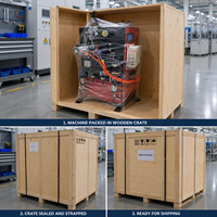 Machine de découpe et de fusion de câbles métalliques à tête conique de petit diamètre pour l'industrie des élingues de levage