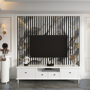 Pannello Murale Scanalato Autoadesivo Domoora, Adesivo Murale Fonoassorbente a Strisce per Decorazione <span class=keywords><strong>Casa</strong></span> e Ufficio - Product Image 3