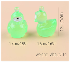 Figuras Decorativas 3D de <span class=keywords><strong>Cactus</strong></span> y Suculentas para Coche, Figuras Miniatura de Pato Alienígena de Dibujos Animados, Figuras Luminosas a Granel, Juego de Juguetes para Baño, Materiales de Arte - Product Image 2