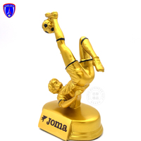 7 pouces # Trophée de chaussure de football plaqué or PBG1224 pour les champions, meilleur gardien de but, entraîneur