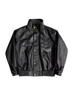 Veste en cuir PU rétro cool noire TT, style motard, avec un toucher haut de gamme pour l'automne
