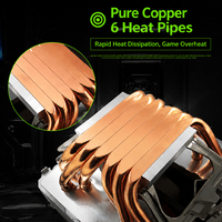 Factory Price 90mm CPU Cooler 135W PWM Fan LGA1851 1700 AM5 AM4 Hydraulic Bearing Silent CPU Cooling Heatsink for PC