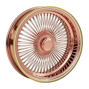 Nouvelles jantes Dayton style baril chromées argentées en alliage d'aluminium 25mm <span class=keywords><strong>ET</strong></span> 20mm <span class=keywords><strong>ET</strong></span> Flow Formed pour rétrofit/amélioration 28 pouces 5x127 - Product Image 3