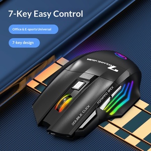 เมาส์ไร้สาย 7 ปุ่ม ไฟ RGB แบบ Breathing Light, เมาส์เกมมิ่งแบบเงียบ ชาร์จได้ รองรับ 2.4G โหมดคู่ - Product Image 2